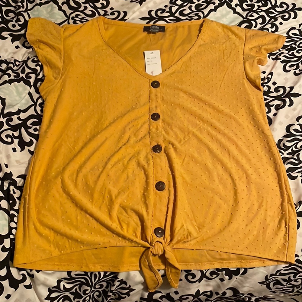 tie-front blouse